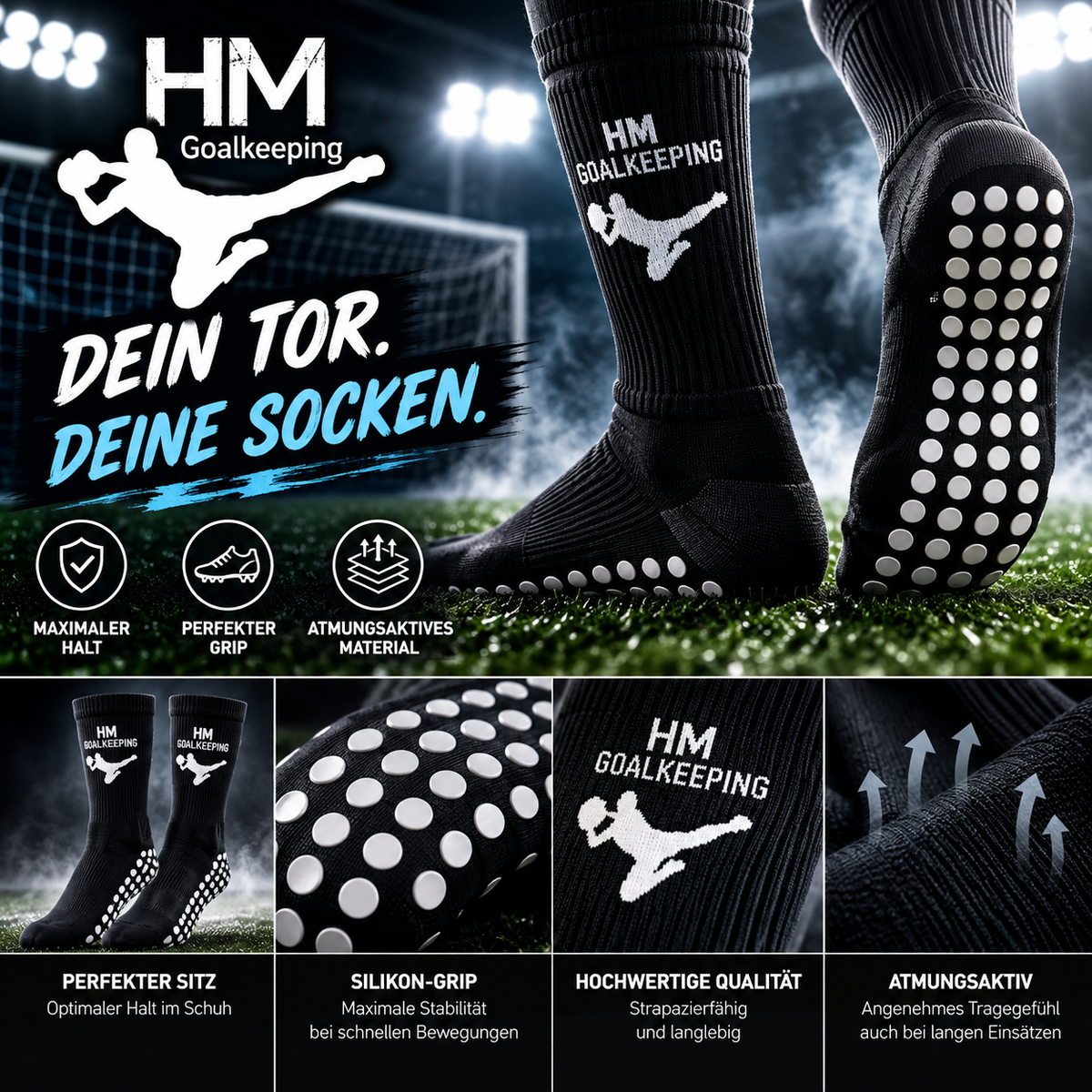 Anti-Rutsch-Socken Schwarz